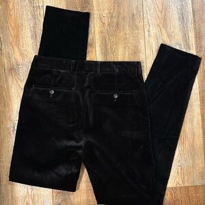 FRAME Black Velvet Velour Straight Leg Slim Fit Perfect Trouser Pants 29